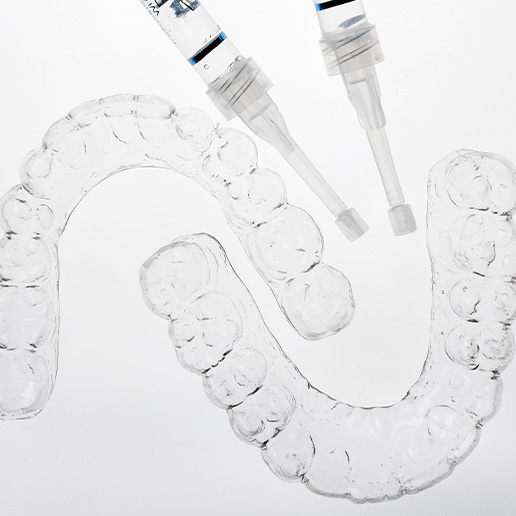 Take-home whitening trays and gel